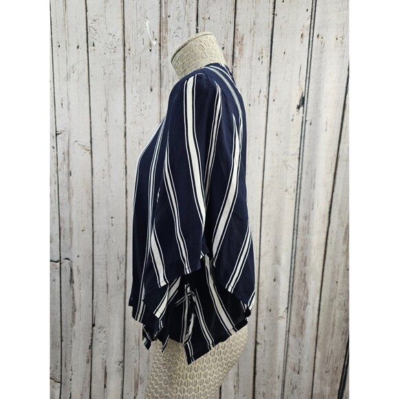 MDS Women's 4 Faithfull The Brand‎ Olson Tie Front Blouse St. Vincent Stripe Top - Picture 3 of 9